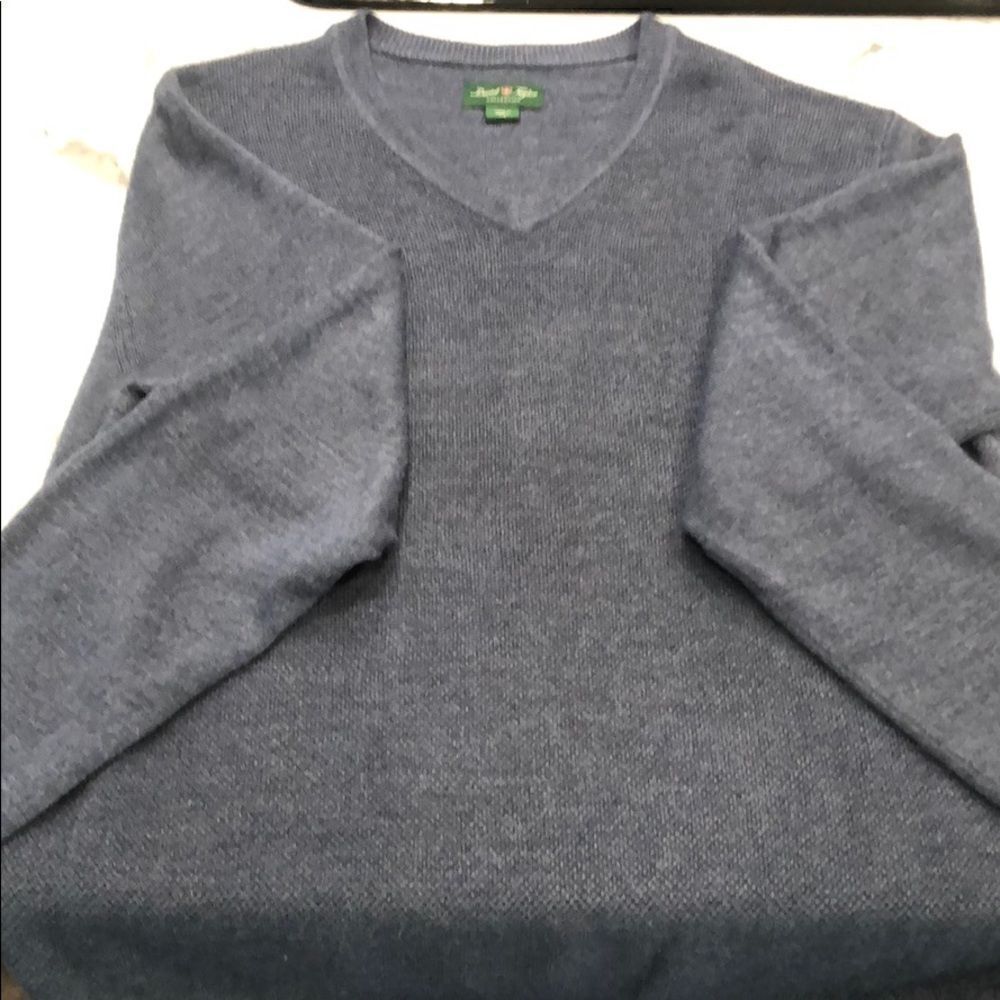 David Taylor Men’s L V-Mock Neck Sweater